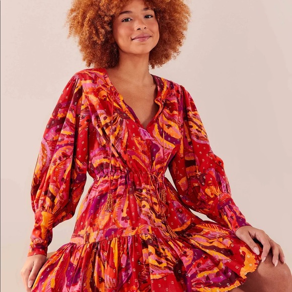 Farm Rio Banana Juice Cotton Minidress - Picture 4 of 15